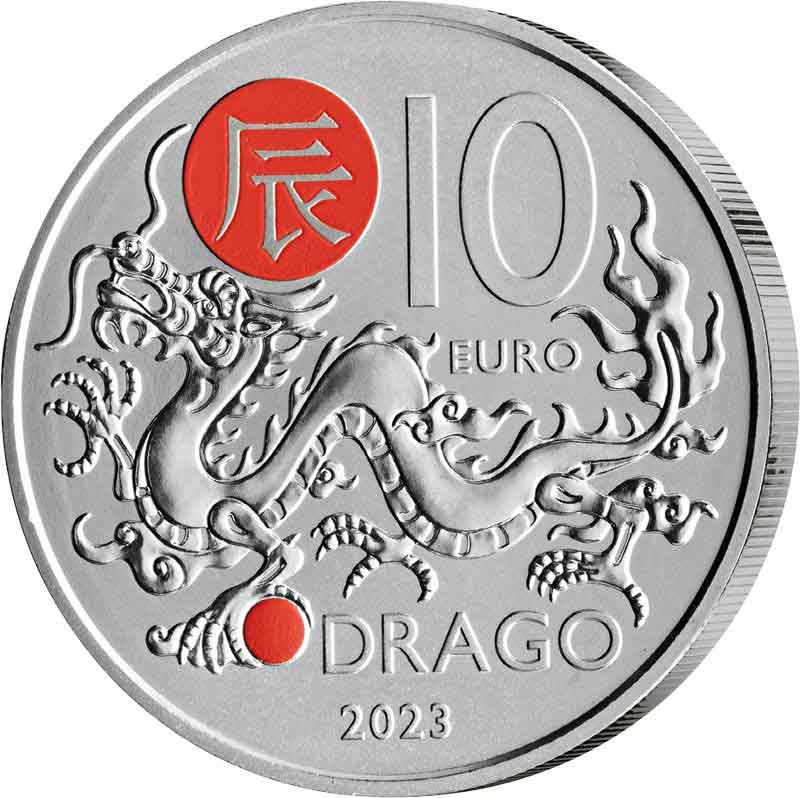 10 Euro San Marino Jahr des Drachen 2023