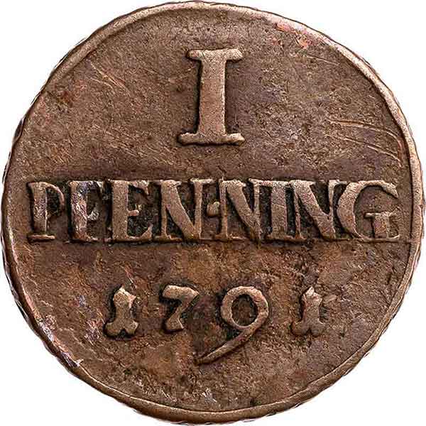 1 Pfennig Osnabrück Stadt 1791-1805